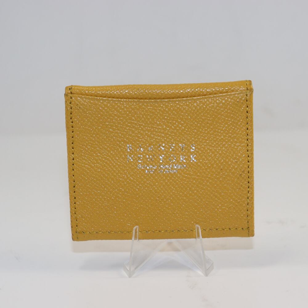 Barneys New York Yellow Leather Coin Purse – Made in Italy